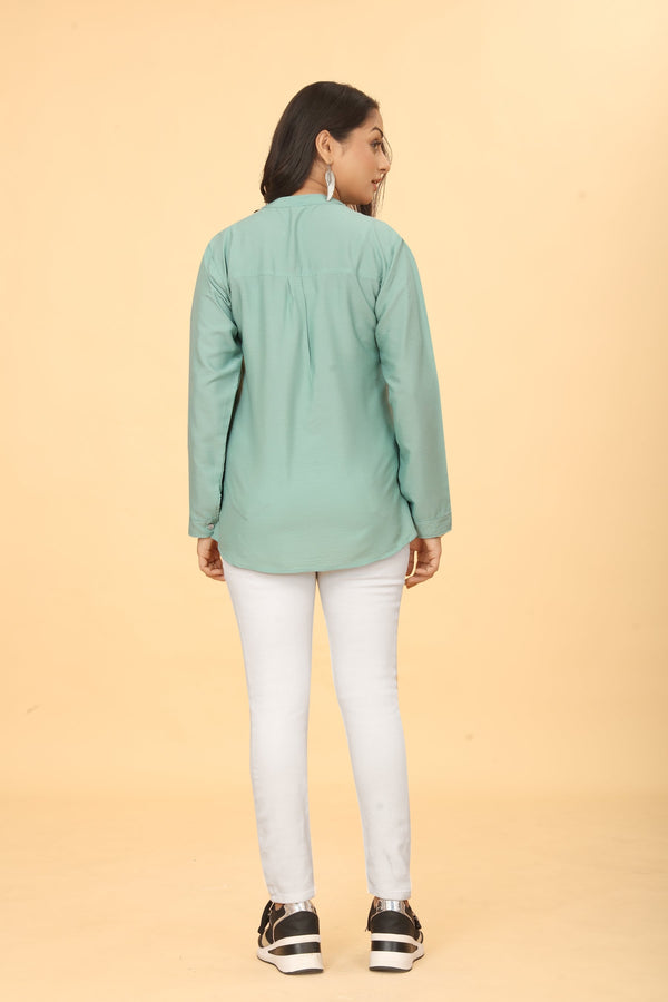 Casual Wear Stylish Green Tunic