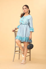 Cotton Fit And Flare Dress Tunic