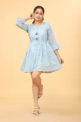 Cotton Fit And Flare Dress Tunic